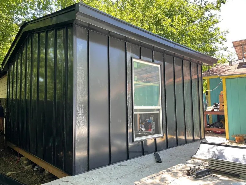 Black standing seam metal wall panels for Roof Inspection in Ramona